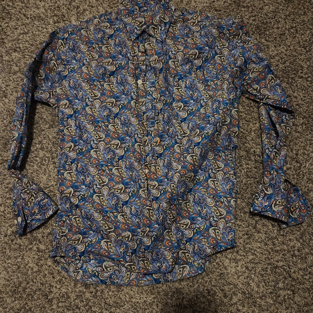 Alan Flusser Multicolor Paisley Button Down Shirt